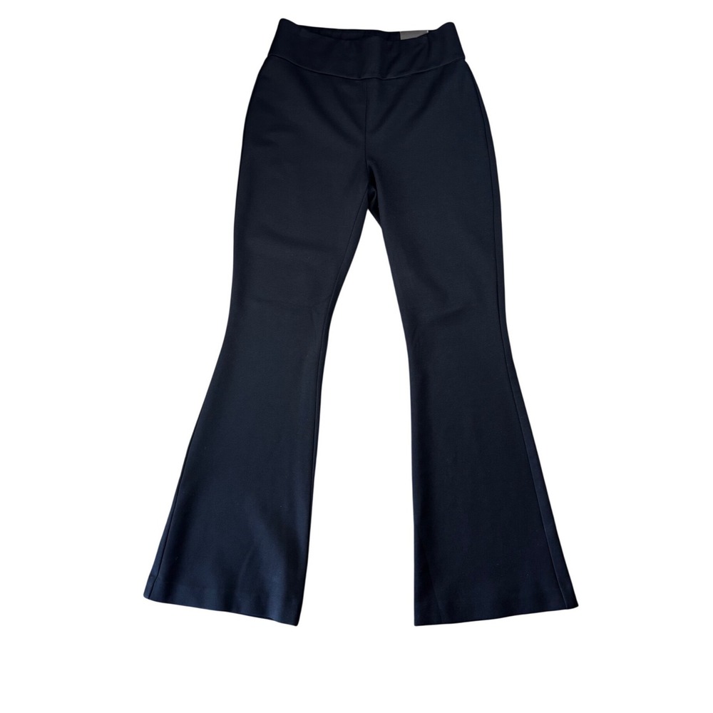 Express Columnist Flare High Rise Pants Black Luxe Comfort Knit Small NEW